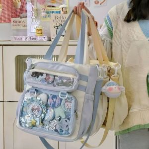 JIAERDI Transparent Blue Ita Bag Handbag Women Anime Portable Large Capacity Shoulder Tote Bag Female Nylon Crossbody Bags Girls2026
