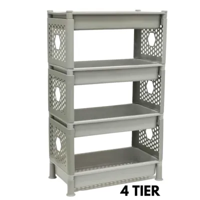 Rak Plastik Serbaguna Bertingkat Segi Empat Rak/Stackable Rectangle Multipurpose Rack/ Rak Pelbagai Fungsi