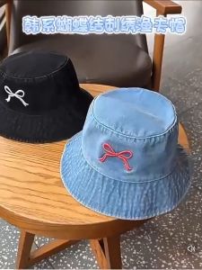 DT37 Cowboy fisherman trendy bucket hat for women Topi baldi bergaya nelayan koboi untuk wanita