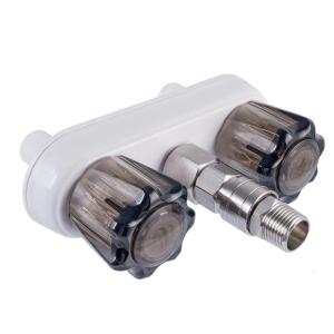 Fast Link Water Faucet Outdoor Shower Hose with Double Knob Control 3/4 Foot Bolted ABS