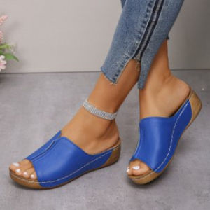 Free Shipping WomenS Spring And Summer New Collection: Comfortable Wedge-Heeled Thick-Soled Simple And Casual Outdoor Sandals