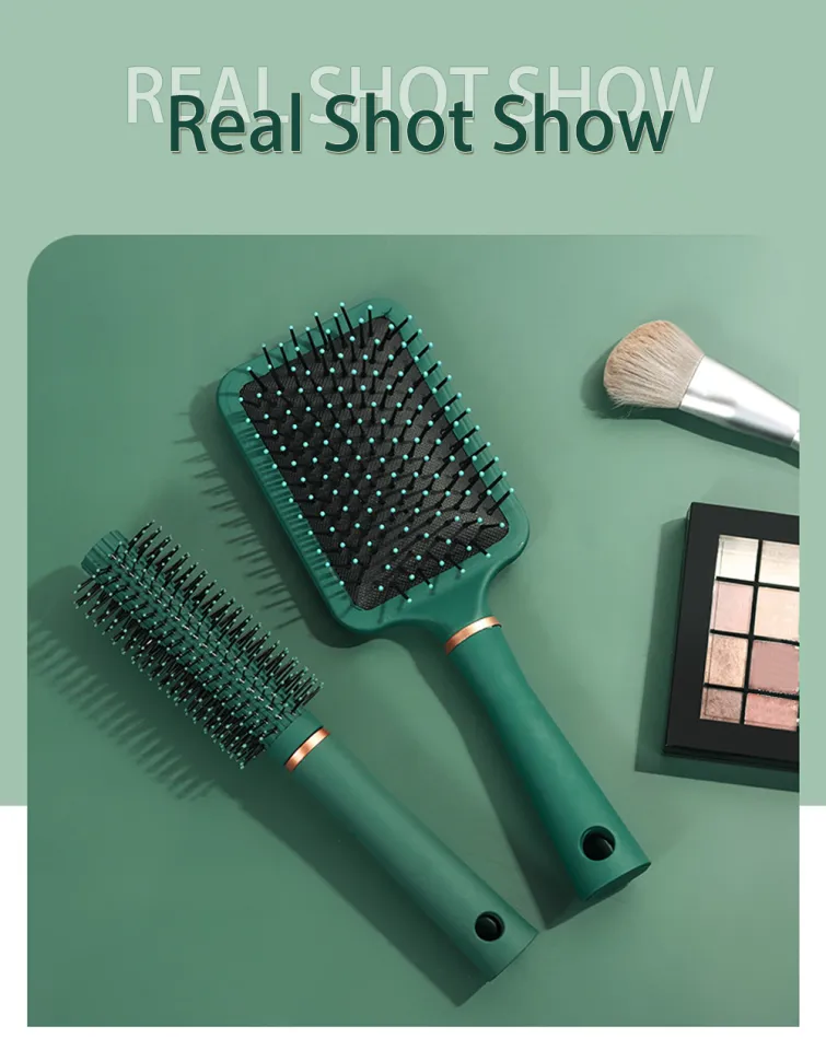 PCS Hair Brush and Comb Set Round Brush Massage Paddle Brush Detangle  Hair Brush Cushion Hair Combs Wet Dry Brush for Women Men Hair Styling