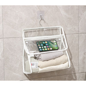 Bathroom Waterproof Storage Hanging Bag Transparent Wall Hanging Bag OrganizerShower bag