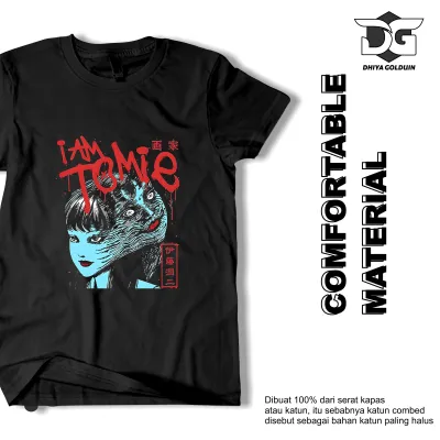 Dhiya Golduin Store Kaos Anime Junji Ito Collection Tomie Baju Kaos Distro Terbaru 2023 Tshirt Pria Dan Wanita Unisex Bahan Katun Combed 30s&24s