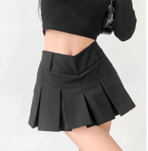 Chân váy cạp trễ kiểu xếp ly dáng xòe phong cách xinh xắn 3 size S M L