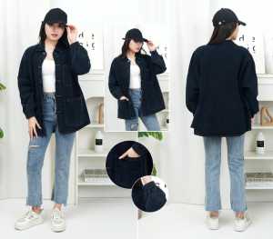 NEW- Jaket Denim Wanita Model Kantong 3 - Jaket Wanita Terbaru Dan Trendy
