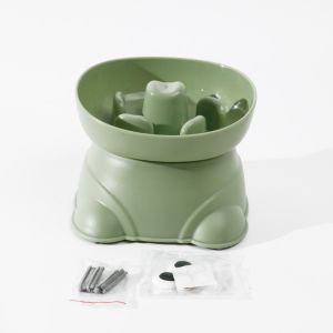 Pet Slow Feeding Bowl Dog Cat Adjustable PP Material Non-slip Design Slow Feeder Bekas Makanan Kucing分体式宠物慢食碗