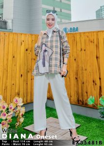 ONE SET VIRAL IMPORT BKK GAMBAR TIMBUL BUKAN SABLON / SETELAN ZRA HM OOTD HIJAB MUSLIMAH 35488/35481
