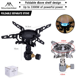 MOUNTAINHIKER Foldable Mini Stove Butane Gas Stove 3300W Outdoor Camping Portable Cooking Equipment