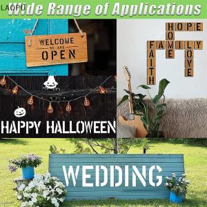 🎉【Low price】🎉LAOPU 42 PCS Letter Stencils 3 Inch Interlocking Craft Stencils Kit Reusable Plastic Alphabet Templates