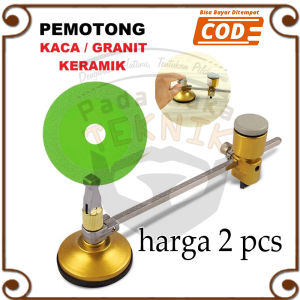 Paket Alat Potong Kaca Bulat Pemotong Cermin + Mata Pisau Peso Cutting Bevel Gerinda Pisau Botol