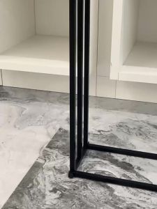 [SG Stock] Metal Floor Towel Rack 3-Tier with Wheels Bathroom Light Luxury Towel Rack Simple Bathtub Bath Towel Storage Rack