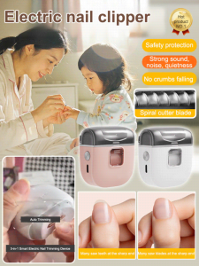 3-in-1 Smart Electric Nail Trimming Device Electric Nail Clipper Rechargeable Nail Trimmer For Elderly And Baby With Sanding And Manicure Functions Nail Beauty Tools Anti-pinch