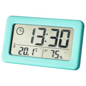 Contemporarys Thin Clock with Temperature and Humiditys Measurement for Living Space