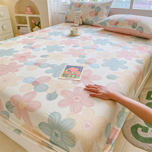 100% Cotton Fitted Sheet and Pillowcases Set or 1pc Sheet Floral Printed Mattress Protector Cover Single Double Cotton Bedspread2026