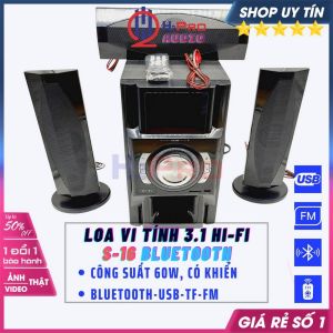Loa Máy Tính Bluetooth Để Bàn 3.1 HI-FI S-16 Đèn Led Loa Bass Vi Tính Laptop Pc Nghe Nhạc Công Suất Lớn-H2Pro Audio