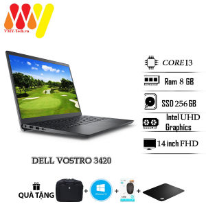 Laptop Dell Vostro 3420 mới 100% fullbox cấu hình cao Core i3 Ram 8gb ổ cứng SSD 256gb màn hình sắc nét 14 inch FHD laptop xách tay cao cấp