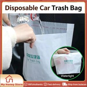 20pcs Disposable Car Garbage Bags Paste-type Self-standing Trash Bag Universal Thickened Leakproof Trash Bag for Cars
