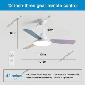 Nordic Ceiling Fan Light Chandelier 42 48 52 56 Inch Modern Fan With Lights 6 Speed Tri Color Lights with Remote Control Fan pendant light drop lamp Hanging light for living room bedroom kitchen