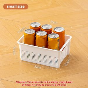 Household Miscellaneous Storage Baskets / Rectangular Plastic Basket Container / Stackable Drawer Organizer Box with Handle
