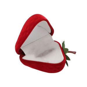 XANTHE Cute Strawberry Ring Box Fashion Popular Red Ring Box Lining Velvet Strawberry Jewelry Boxes Home