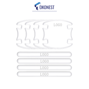 8Pcs Stiker Pelindung Handle Pintu Mobil Silikon Anti Lecet Gores Transparan HM073