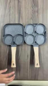 Creative Home Breakfast Egg Frying Pan Egg Mold Four-Hole Egg Waffle Mold Non-Stick Pancake Pan