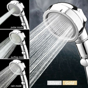 Handheld Shower Head High Pressure Chrome 3 Spray Setting with ON/OFF Pause Switch Water Saving Adjustable