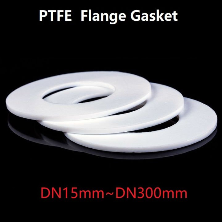 DN15mm DN 300mm PTFE Flat Flange Gasket Thickness 3mm O Ring Seal
