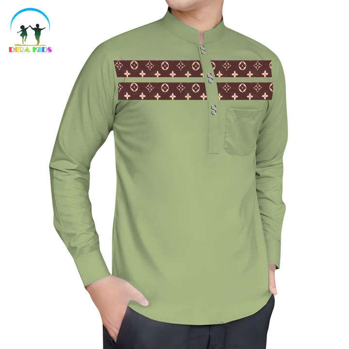 Baju Muslim Kemeja Pria Lengan Panjang Motif Batik Koko Terbaru