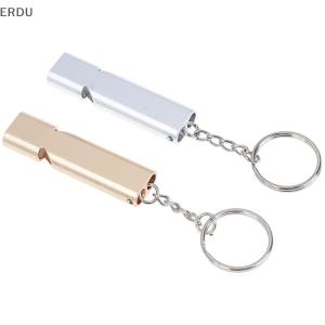 💖【Special price】💖ERDU Alloy Aluminum Emergency Survival Whistle Outdoor Camping Hiking Tool W Keychain