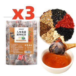 Ginseng mulberry black wolfberry combination nourishing and maintaining health staying up late to protect the liver