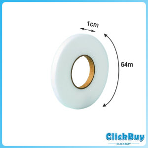ClickBuy เทปสองด้าน ความยาว 64m สำหรับอุปกรณ์เย็บผ้าเสื้อผ้า DIY Interlining tape