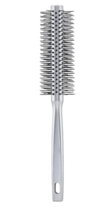 Vega Round Hair Brush (Indias No.1* Hair Brush Brand) For Adding Curls Volume & Waves In Hairs| Men and Women| All Hair Types (R3-RB)COLOUR-SILVER