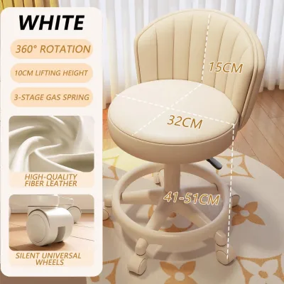 Adjustable Makeup Chair With Wheels Computer Chair Office lift Swivel Chair Comfortable Chair