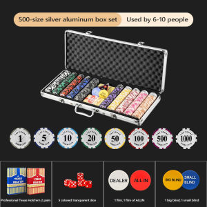 Poker chip set casino games casino chips poker chips/mahjong chips/Texas Holdem chips with carrying case