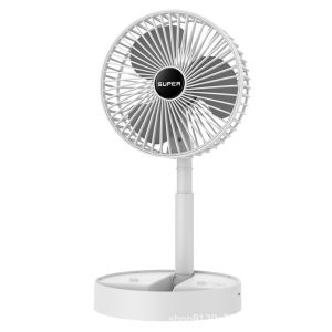 Superfreeshipping Electric Fan 3 Wind Speed Adjustable Height Folding Desk Fan escopic Camping Fan with Usb Charging Portable Office Desk Fan