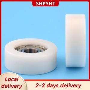 [COD] SHPYHT Local delivery Ship within 24 hours 1pc 8x32x12mm Embedded 608zz Bearing Wrapped Rubber POM  Nylon Bearing Pulley Flat Roller Pulley Wheel