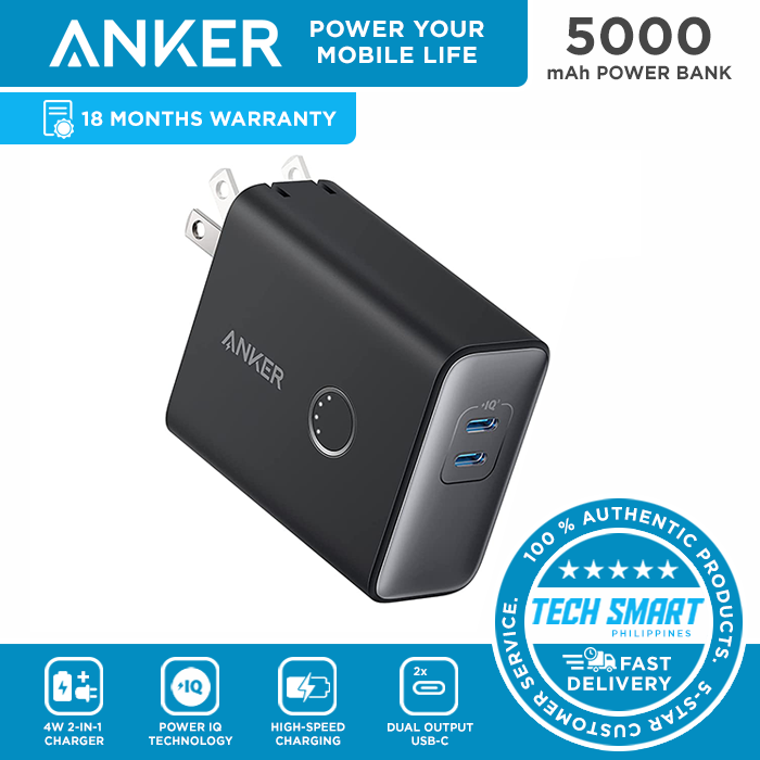 Anker 521 PowerCore Fusion 45W Wall Charger with 5000mAh Portable