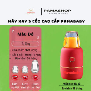 Máy xay 3 cối đa năng PamaBaby phiên bản Cao cấp 10 lưỡi Xay ăn dặmxay sinh tốXay thịt Xay khô bảo hành 36 tháng