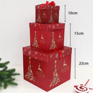 Christmas Party Favor Paper Box Xmas Paper Present Box New Year Packaging Box Christmas Gift Box