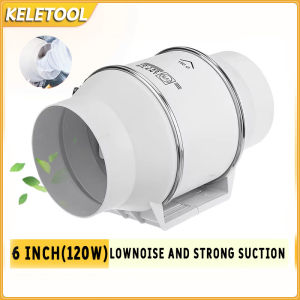 4/6/8 Inch High Power Inline Duct Fan - Strong Suction Booster Ventilation Exhaust Fan with Remote Control for Home Kitchen Bathroom Grow Room