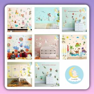 Wall sticker tinggi badan anak grow up kids
