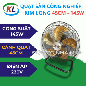 Quạt Sàn công nghiệp hiệu Kim Long size cánh 45cm – Công Suất 145W - 220V