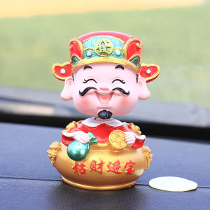 【H & L Welcomebaby】摇头财神 God of Wealth Resin Ornament Lucky Tree Home Decoration Ornament Festival Gifts Bring Wealth 新年财运 恭喜发财