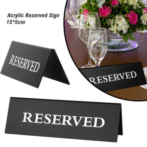 2pcs Reserved Sign Acrylic Reserved Table Board Hotel Restaurant Reserved Table Signs Party Decorations Reminder Sign