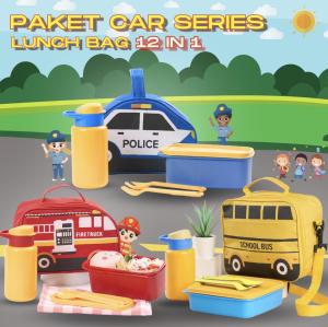 CPM Paket Kotak Bekal Anak Plus Tas 3 set Garpu Lunchbox