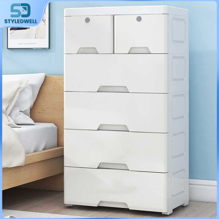 Plastic Drawer With Lock 36cm Storage Drawer Cabinet Plastic Drawer ...