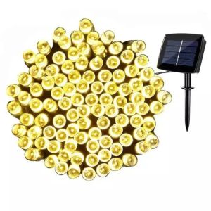 Fast Shipping Solar 100 LED String Lights  Waterproof Outdoor Garland Fairy Light for Christmas & Street Decor
