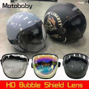 ROCK BIKER New Retro Helmet Visor Bubble Shield Lens Windshield Mask Goggles Accessories Fit 3/4 Open Face Half Helmet